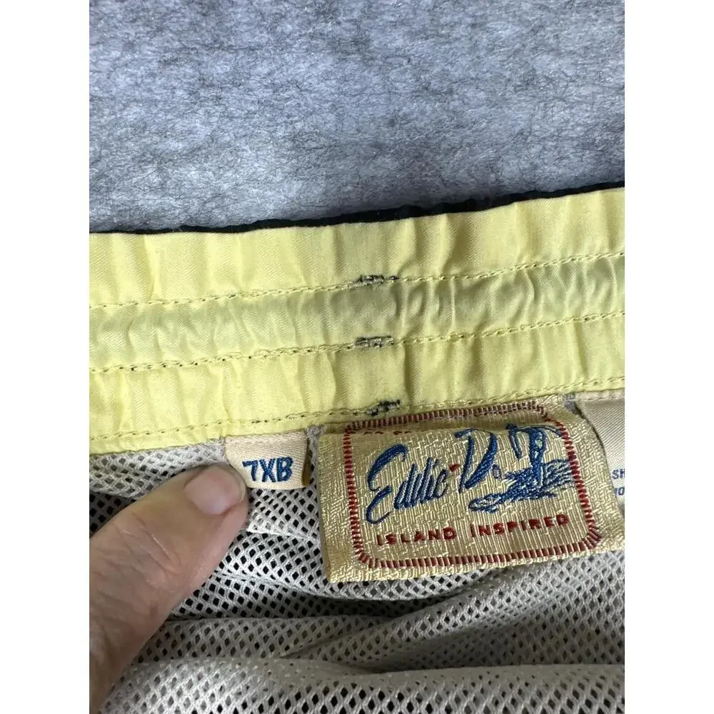 Eddie Bauer Eddie-D‎ Swim Trunks Men's 7XB Black Yellow Big Tall Board Shorts - Picture 2 of 9